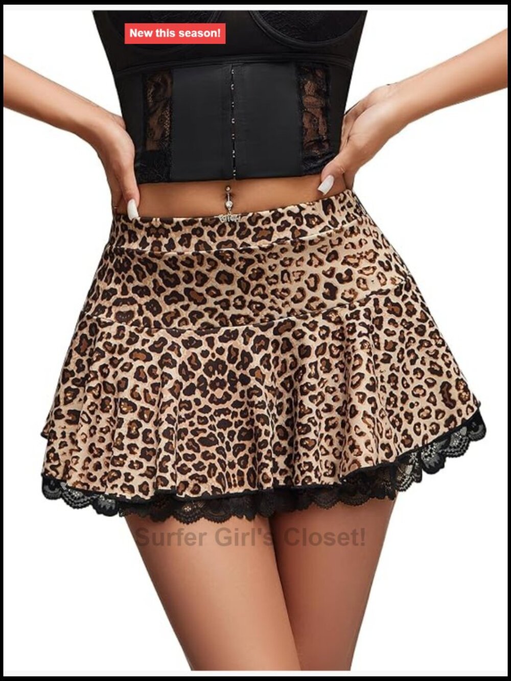 Lace Pleated Mini Skirt Sexy Y2K A-Line Ruffled Skirt
